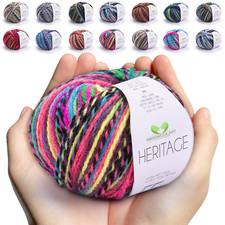 MeriWoolArt Merino Wolle zum Stricken und H&auml;keln &ndash; 125 m Weiche Merinowolle garn