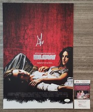 Johnny Depp & George Jung Signed 12x18 Blow Movie Poster Drug Smuggler JSA