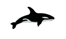 Patch Embroidered Badge Flag Backpack Orca Whale Shark Thermoadhesive