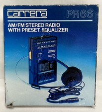 Carrera PR66 AM/FM Stereo Radio With Preset Equalizer Headphones