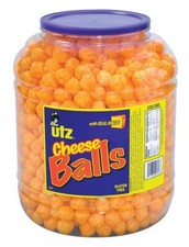 Utz Cheese Balls, Baked Cheddar , 23 Oz. 1 Barrel
