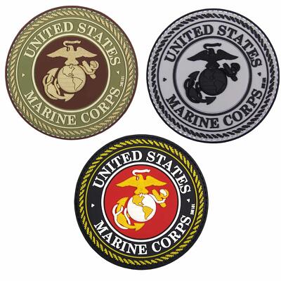 3D Rubber Patch United States Marine Corps Abzeichen Aufnäher 8x8 cm Emblem