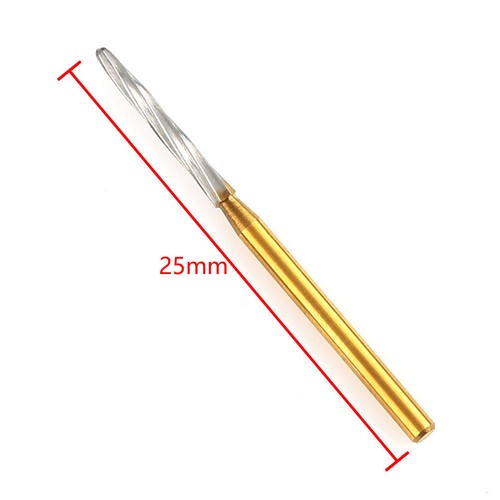 Dental Zekrya Carbide Bone Cutters Titanium/Gold plated Finishing Burs