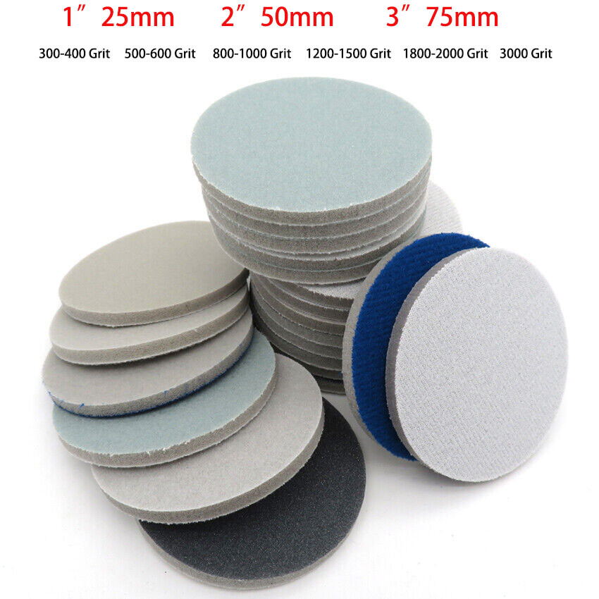 Schleifscheiben Schleifschwamm Klett 25mm-75mm Schleifpads Excenter P300 - P3000
