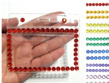 Horizontal Vertical ID work badge holder rhinestones bling event school