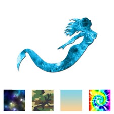 Swimming Mermaid - Vinyl Decal Sticker - Multiple Patterns  Sizes - ebn451