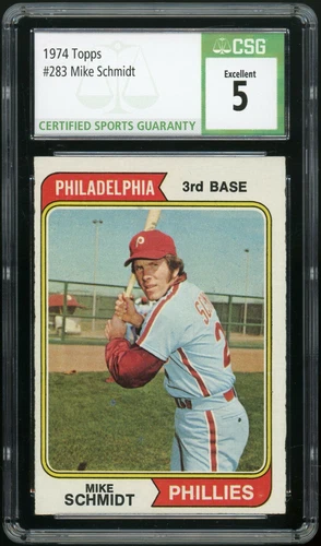 MIKE SCHMIDT 1974 Topps #283 Philadelphia Phillies 2nd Year HOF CSG 5 Excellent