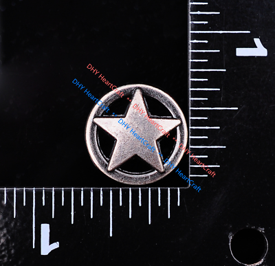 35mm 10pcs Antique Silver Western Star Stud Rivet Conchos Button