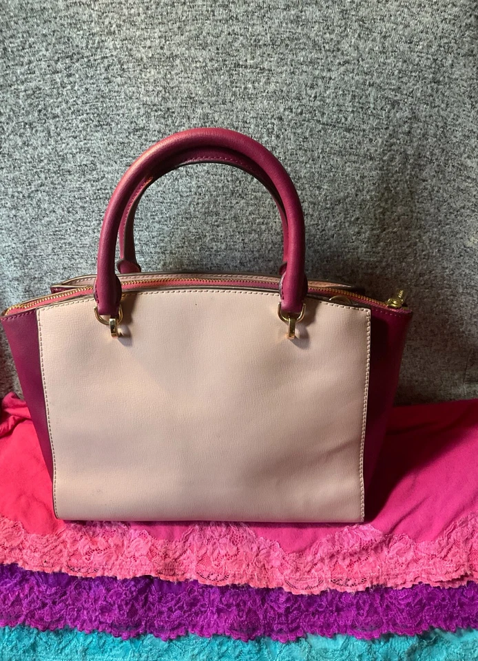 Bolso de Mano Michael Kors Magenta y Rosa Multicolor Cuero Granulado Cremallera Hobo Foto 4 de 4