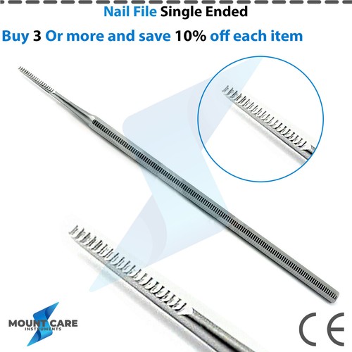 Toe Nail File Filer Scaler Manicure Pedicure Skin Tool Single Ended Podiatry Ski - Picture 6 of 7