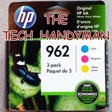 3-PACK HP GENUINE 962 COLOR INK RETAIL BOX OFFICEJET PRO PREMIER 9019