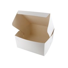 Bakery Box, 6 x 6, White Folding Box For Cake, Cookies, Sandwiches, Cake Slic...