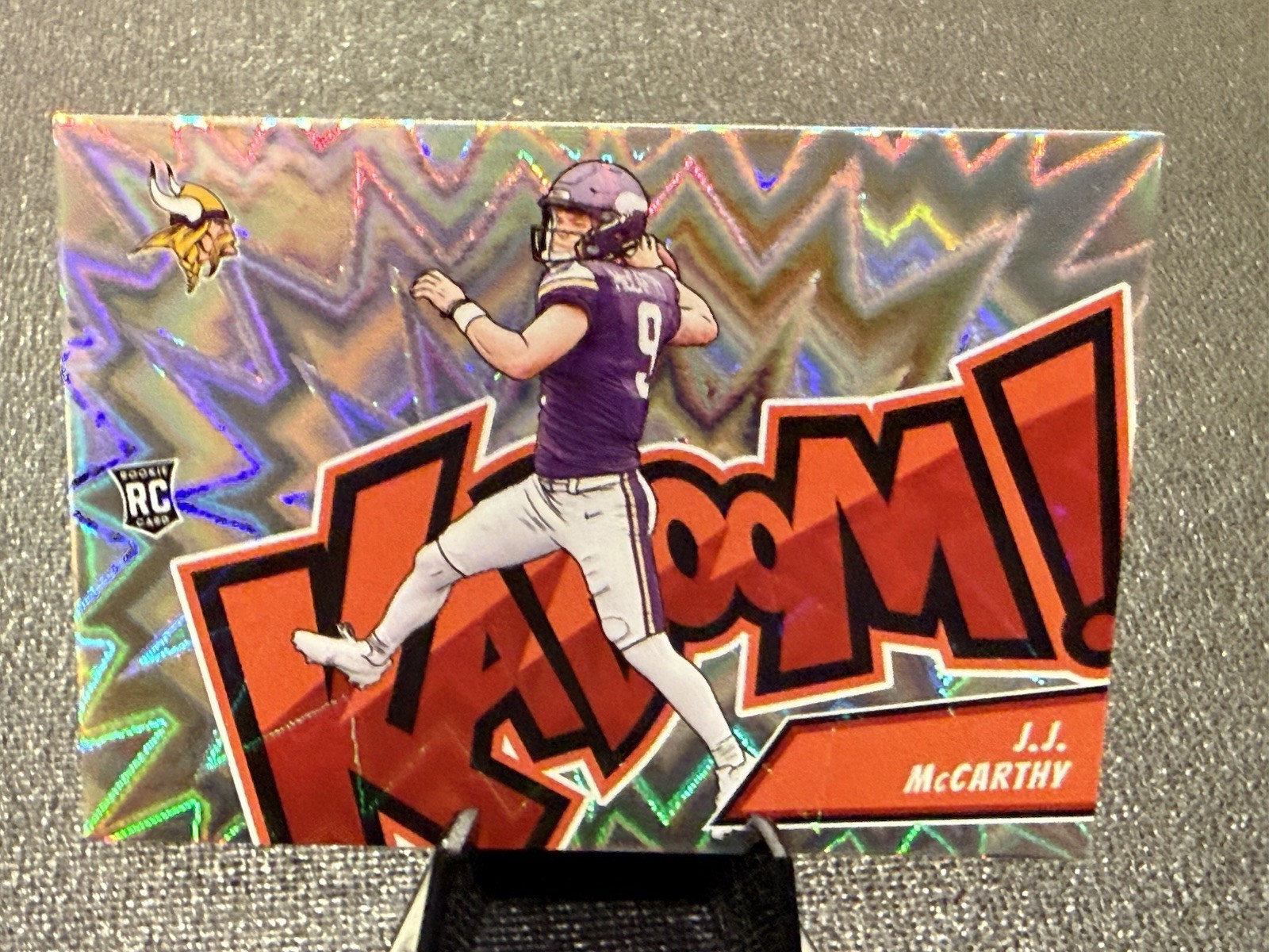 JJ McCarthy Panini Absolute Kaboom! Horizontal #13 Base