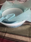 VTG SET THREE (3) PYREX "BLUE HORIZON" CINDERELLA BOWLS