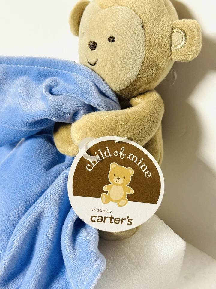 Manta de Seguridad Child of Mine Lovey Capitán Adorable Azul Peluche Mono Sonajero Foto 3 de 4