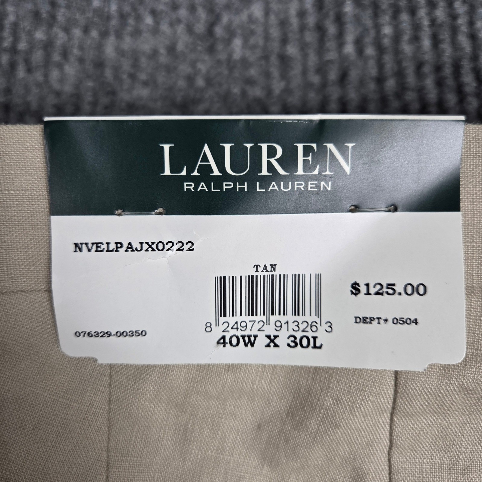 LAUREN RALPH LAUREN Mens NWT 100% Linen Dress Pants Flat Front Size 40W 30L thumbnail 4