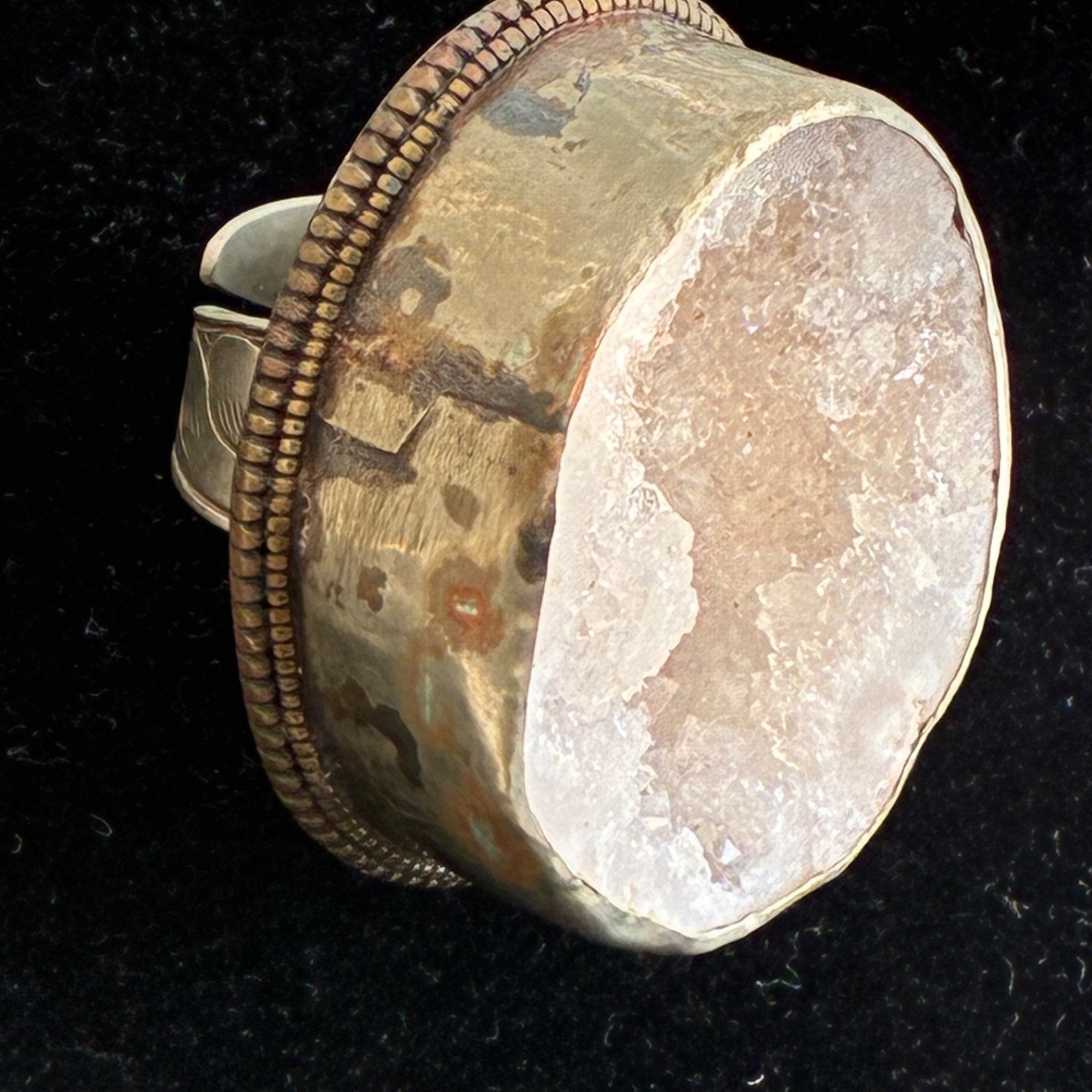 Druzy Crystal Statement Ring Adjustable - image 18