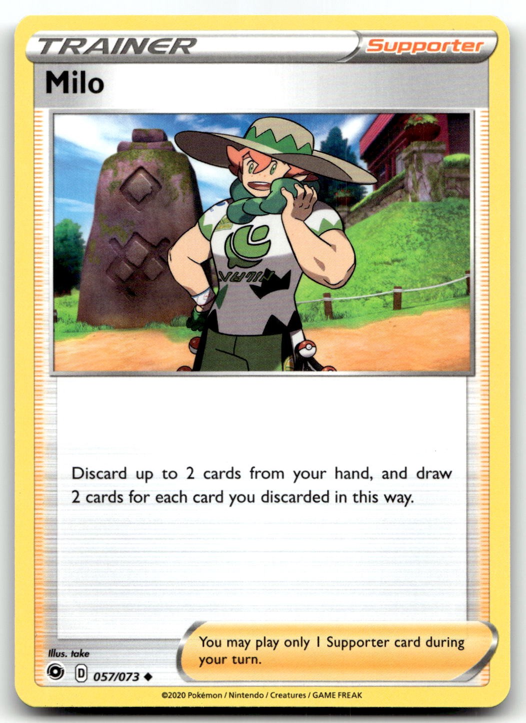 Milo 57/73 Champion's Path Uncommon Normal Pokemon TCG NM