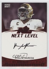 2020 Sage Hit Next Level Auto Red Khalid Kareem #NL-KK Auto 0w8
