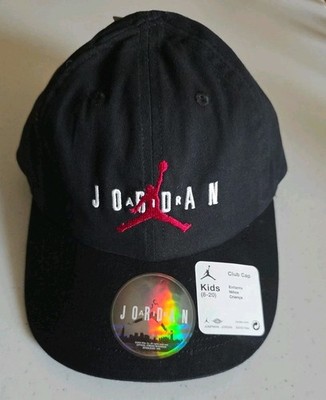 Jordan Youth Nike Air Jordan Black Hat Adjustable Cap Kids Size 8-20 