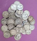 Lot of 62  Washington Quarters 1934-58       90% Silver