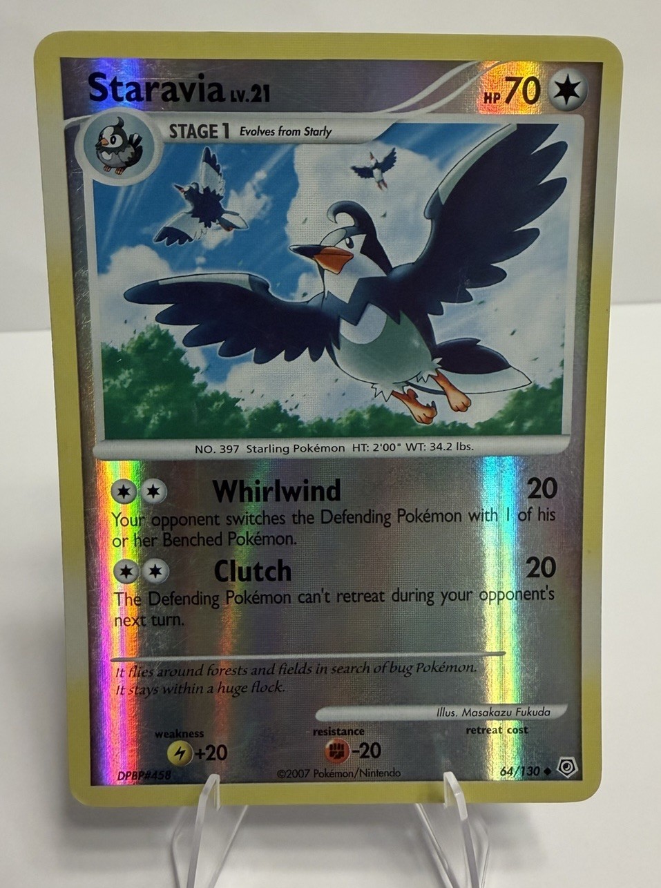 Pokémon TCG Staravia 64/130 Diamond & Pearl Reverse Holo