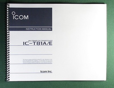 ICOM IC-T81A/E Instruction Manual - w/ Protective Covers