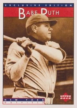 Babe Ruth 1995 Upper Deck Sonic Heroes of Baseball #3 New York Yankees