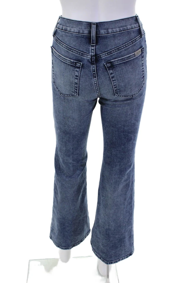 Pantalones de mezclilla Joes para mujer tiro alto pequeño pierna acampanada Milo azul algodón talla 24 Foto 3 de 4