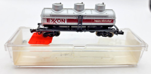 Model Power N Scale No. 3411 Exxon Happy Motoring 3 Dome Tanker | Condition: Used