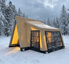 Portable Inflatable Tent Camping Tent Outdoor 4Season Waterproof Snow protection