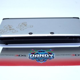 3DS XL Console Silver Mario & Luigi Edition W/ Travel Case + 2Gb Sd + Charger