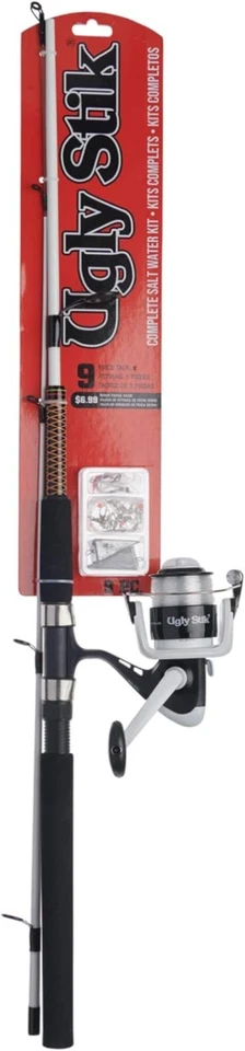 Combo de caña de pescar y carrete Spincast duradero de 7 pies - perfecto para excursiones de agua salada Foto 2 de 2