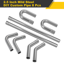 New 8pcs 2.5 Od Mild-steel U Bend Straight Diy Custom Exhaust Tubing Pipe Kits