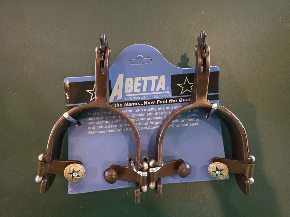 Abetta Womens Barrel Racer Pair Spur With BLING!!! - Image 2 of 4