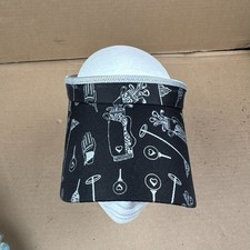 Womens Golf Visor Black White Sport Accessory