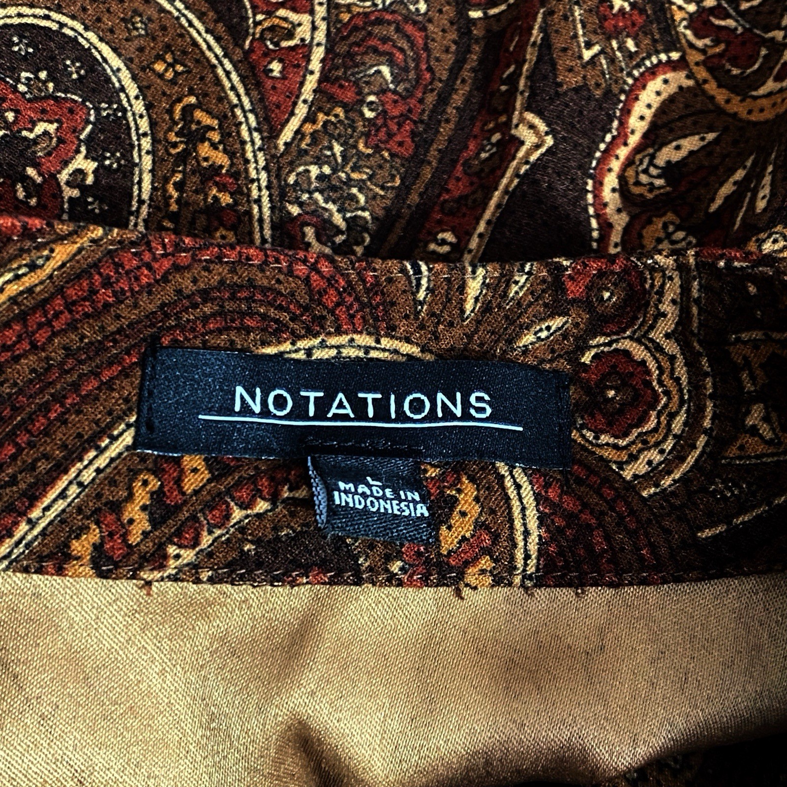 Notations High Collar Zip Front Multicolor Paisle… - image 6