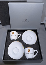 Porsche Drivers Selection Cup Saucer Set Of 2 Coffee Espresso Teacup - Unused