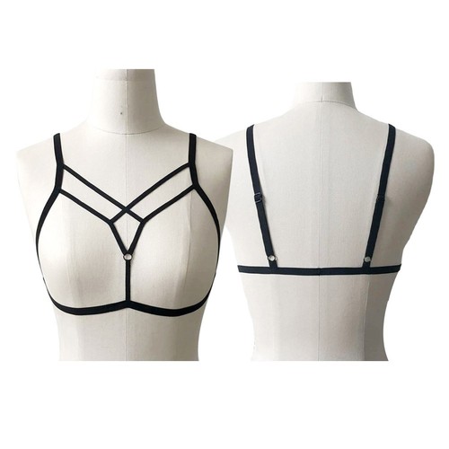 Seductive Hollow Out Cutout Bra with Stretchy Lace Up Design for Women - Picture 3 of 27