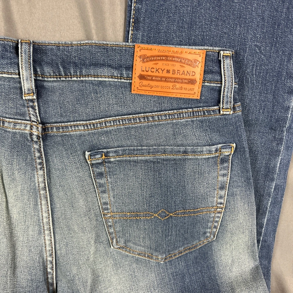 Lucky Brand джинсы 121 тонкий прямой 34 x 30 синий хлопок Lyocell новый с Ярлыками Рекомендуемая розничная цена производителя $99 - Изображение 4 из 4