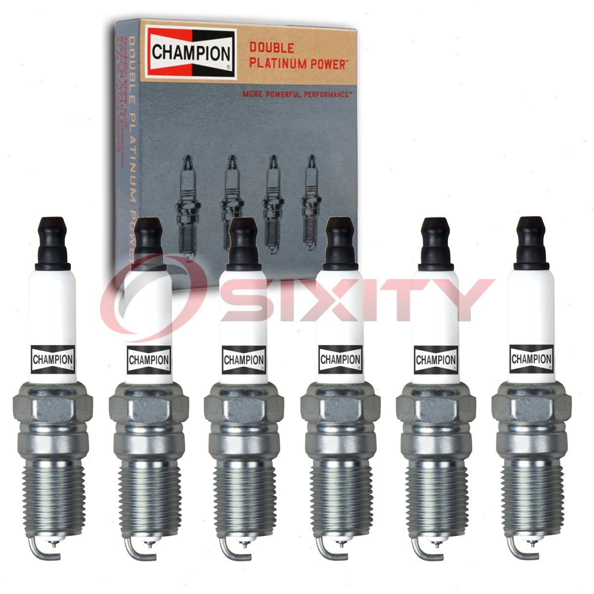 6 pc Champion Double Platinum Spark Plugs for 1998-2004 Ford Mustang 3.8L cw
