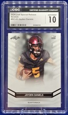 Jayden Daniels 2024 Leaf Special Release RC2024 #RC-03 CGC Gem Mint 10! RC