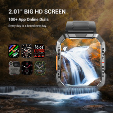 Military Tactical Compass Smart Watch For Men With LED Flashlight Blood Pressure 7