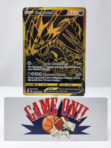Pokemon Eternatus V SV121/SV122 Shining Fates Shiny Vault Shiny Holo Rare sc