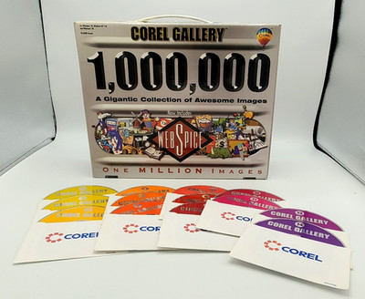 Corel GALLERY 1,000,000 Clipart CD-ROM Set (14 Discs) NO MANUAL OR INSERTS