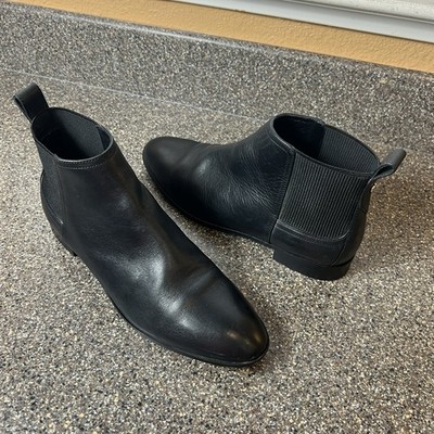 Mossimo Dutti Black Leather Ankle Bootie Pull On Women's Size EU 39 US 8.5 Spain