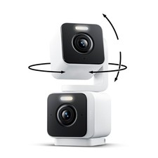 Duo Cam Pan Indoor/Outdoor IP65 2K 360  Pan/Tilt Smart Home Security Camera w...