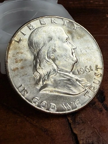 GEM BU Unc 1961 P Franklin Half Dollar Gem 90% Silver 50c