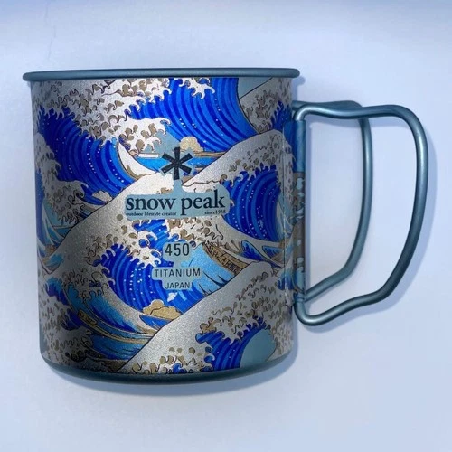 Snow Peak Titanium Single Mug 450 Kanagawa Wave MG-143 Limited Edition Japan