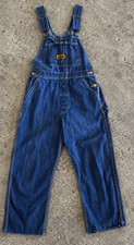 Washington Dee Cee Vintage Mens Denim Bib Overalls USA Sanforized Workwear 36x27